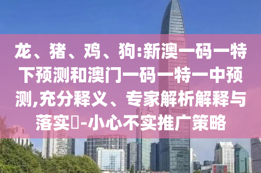 龍、豬、雞、狗:新澳一碼一特下預(yù)測(cè)和澳門一碼一特一中預(yù)測(cè),充分釋義、專家解析解釋與落實(shí)?-小心不實(shí)推廣策略